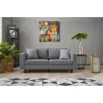 Sofá 2 plazas Kale Linen Gris - 825BLC2737