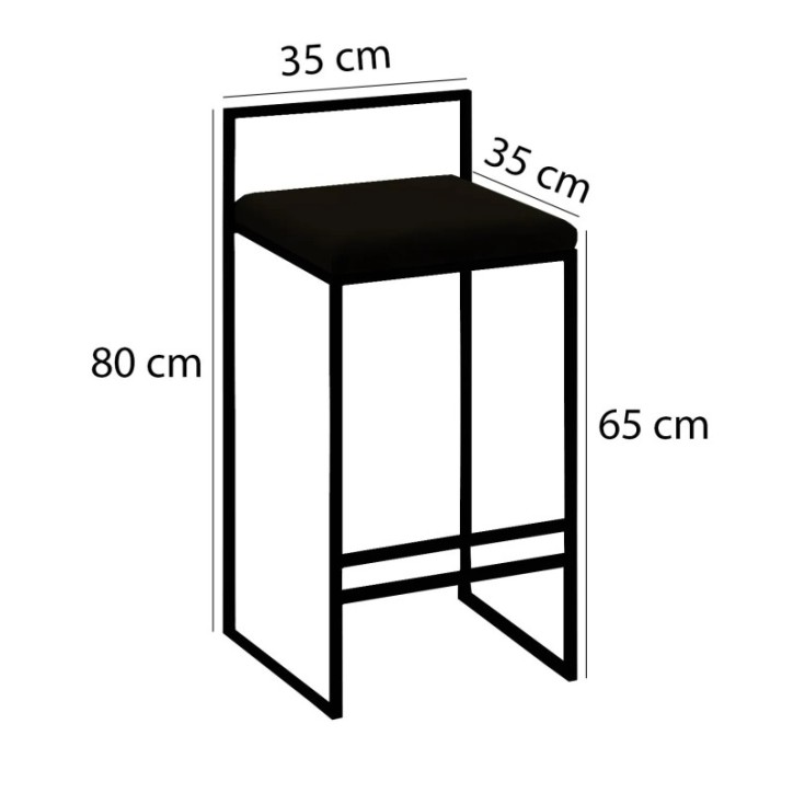 Taburete de bar Nordic Humo