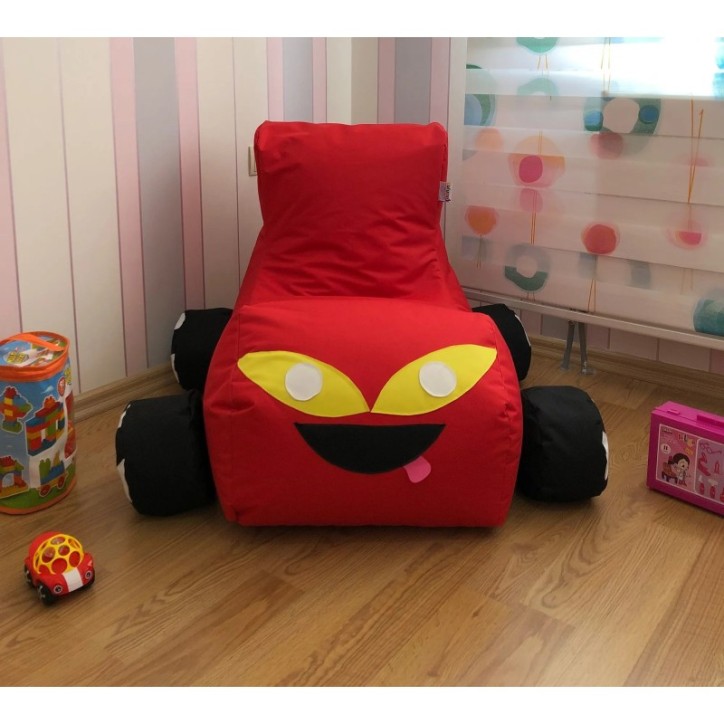 Puff Bean Bag Blc Araba Rojo