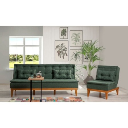 Set sofá cama sillón Fuoco Verde - 867UNQ1608