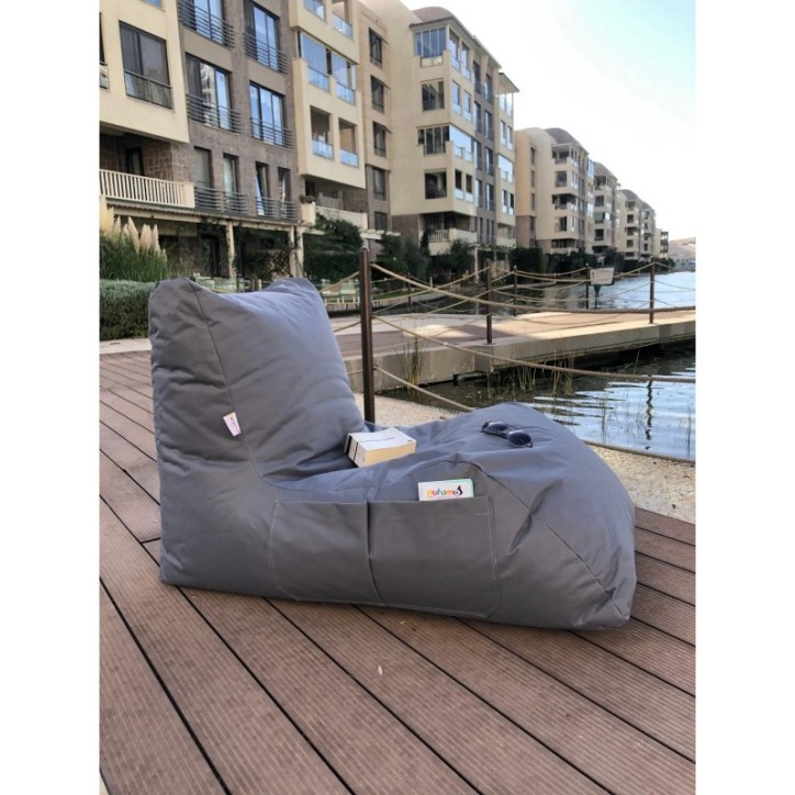 Puff Bean Bag Daybed Gris