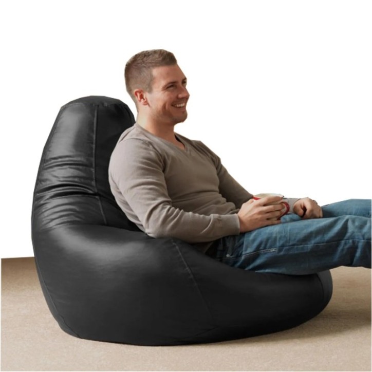 Puff Bean Bag Deri Armut Negro