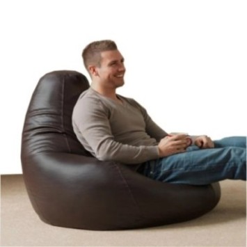 Puff Bean Bag Deri Armut Marrón 8684282549550