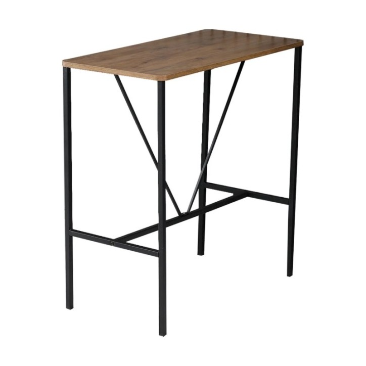 Juego de mesa y taburete de bar (5 piezas) Nordic Crema Nogal Negro