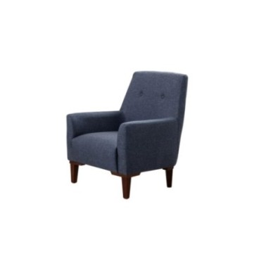 Sillón Vina - Dark Azul Oscuro Nogal