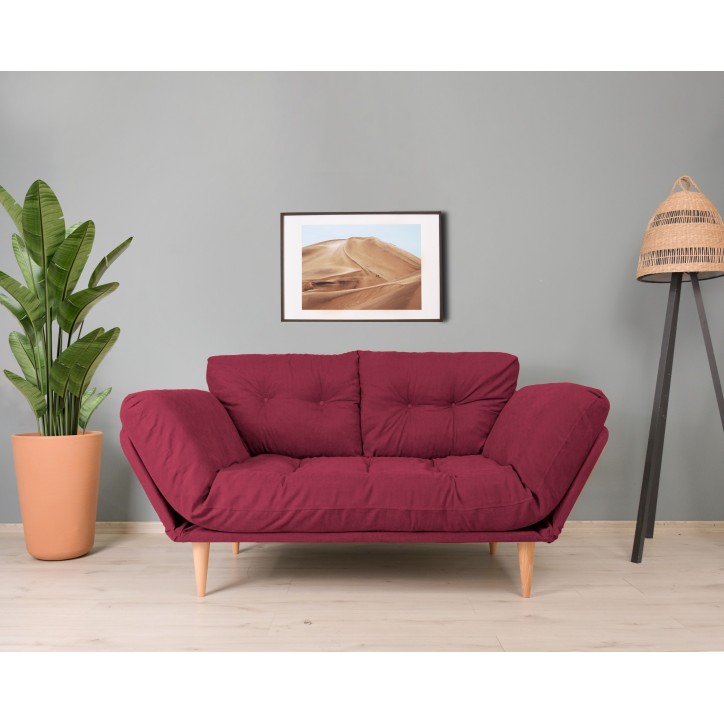 Sofá cama 3 plazas Nina Daybed GR105 Rojo oscuro