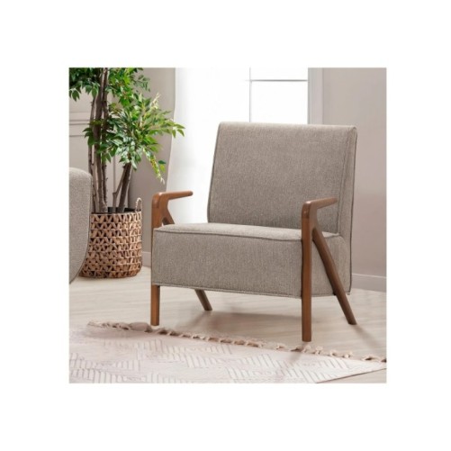 Sillón Larus Wood Berje Nogal Gris