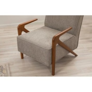 Sillón Larus Wood Berje Nogal Gris 8684282723035