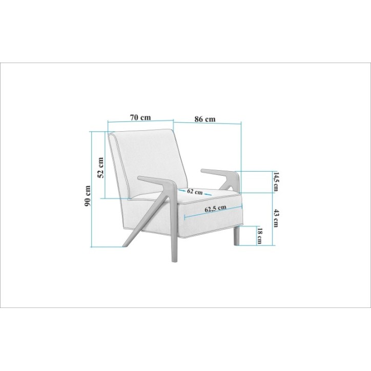 Sillón Larus Wood Berje Nogal Gris