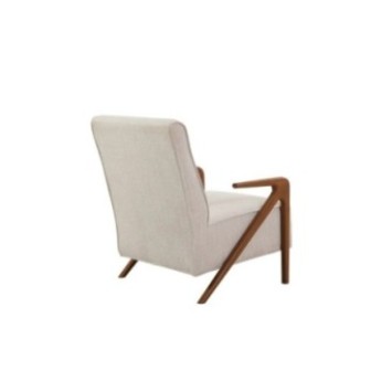 Sillón Larus Wood Berjer Nogal Crema 8684282723059