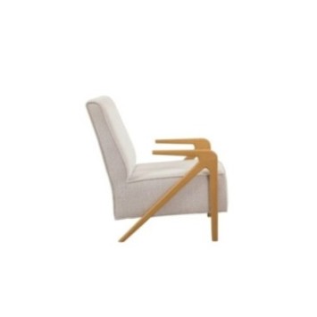 Sillón Larus Wood Berjer Roble Crema 8684282723066