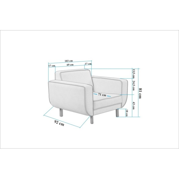 Sillón Larus Berjer Nogal Gris