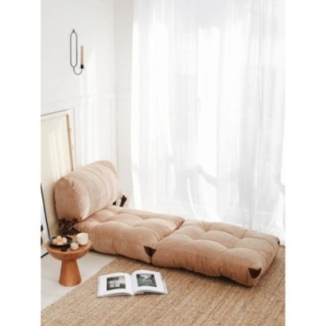 Sofá-cama de 1 plaza Fold Kadife Camel