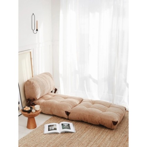 Sofá-cama de 1 plaza Fold Kadife Camel