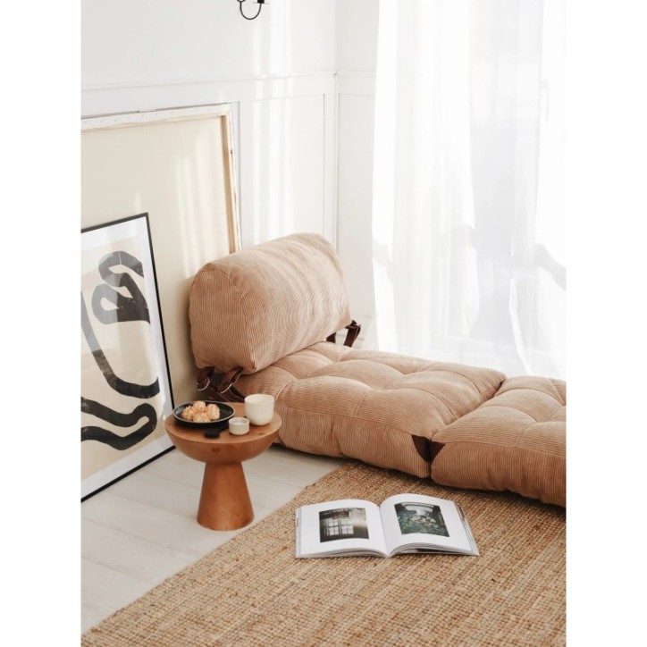 Sofá-cama de 1 plaza Fold Kadife Camel