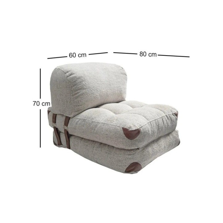 Sofá-cama de 1 plaza Fold Teddy Gris