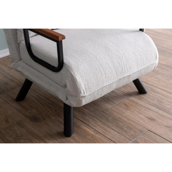 Sofá-cama de 1 plaza Sando Single - Teddy Fabric Crema