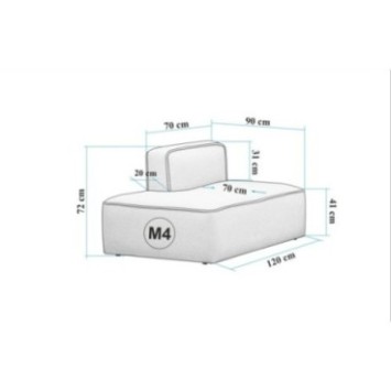 Sofá de 1 plaza More M - M4 Crema 8684282352846