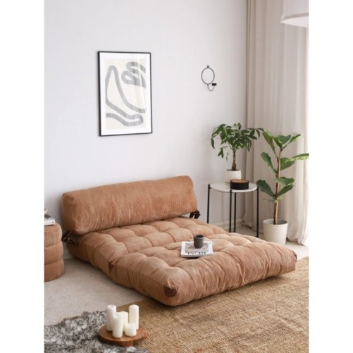 Sofá-cama de 2 plazas Fold Kadife Camel