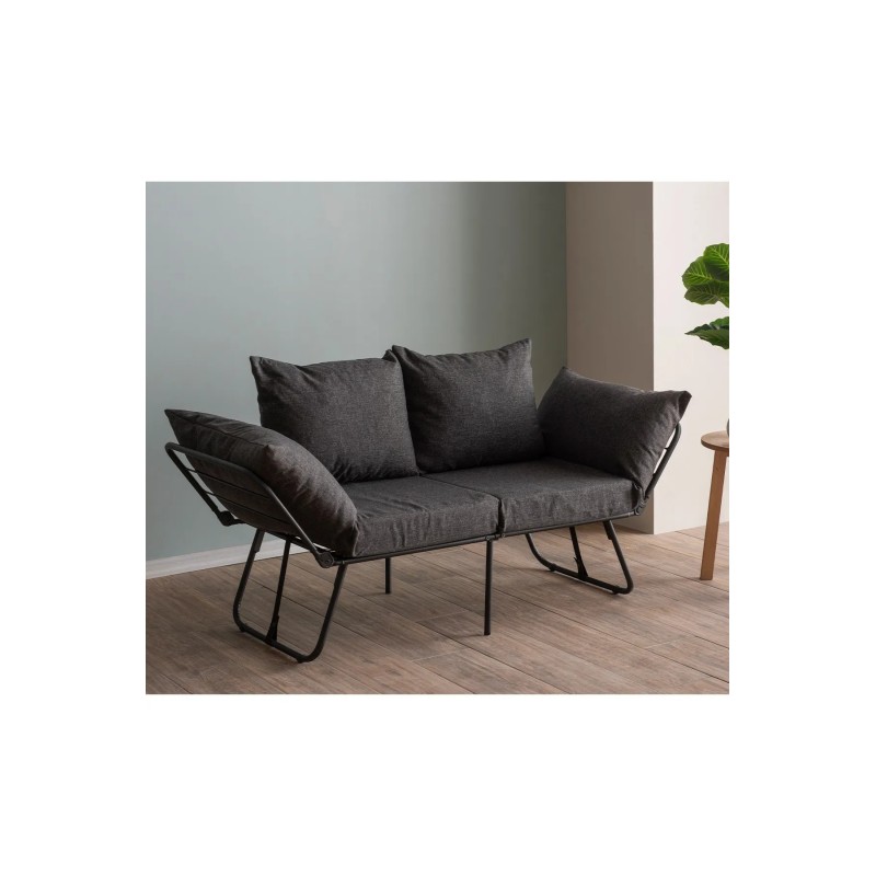 Sofá-cama de 2 plazas Viper Gris Oscuro 8684282576969