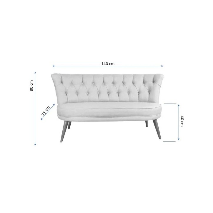 Sofá de 2 plazas Richland Loveseat Crema