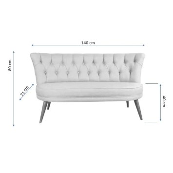 Sofá de 2 plazas Richland Loveseat Crema 8681875763393