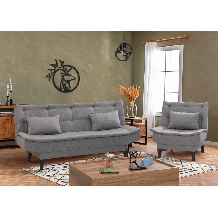 Set sofá cama sillón Santo S 1008 Gris