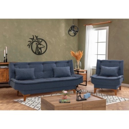 Set sofá cama sillón Santo Azul oscuro - 867UNQ1643