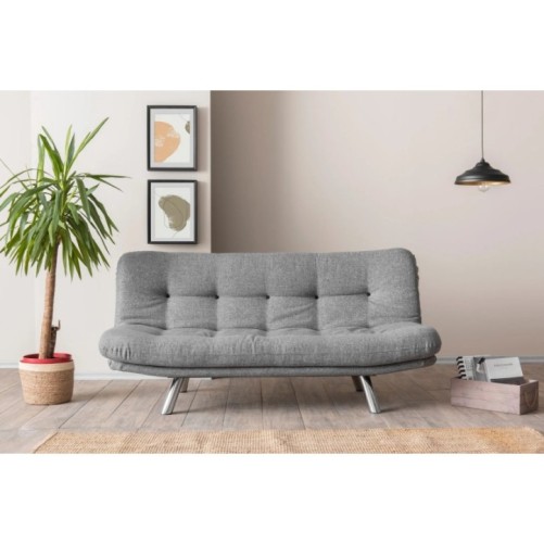 Sofá-cama de 3 plazas Misa Small Sofabed Gris Claro