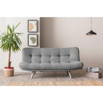 Sofá-cama de 3 plazas Misa Small Sofabed Gris Claro 8684282192824