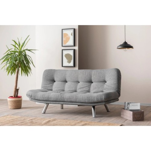 Sofá-cama de 3 plazas Misa Small Sofabed Gris Claro