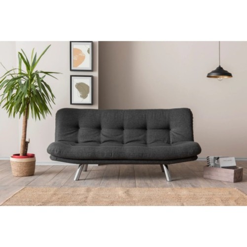 Sofá-cama de 3 plazas Misa Small Sofabed Gris Oscuro 8684282192831