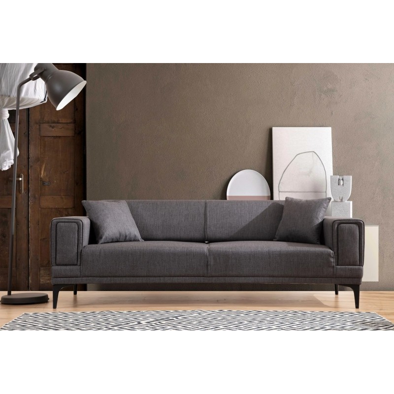 Sofá-cama de 3 plazas Horizon Gris Oscuro 8684282484882