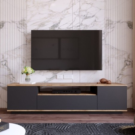 Mueble TV FR7-AA pino atlántico antracita