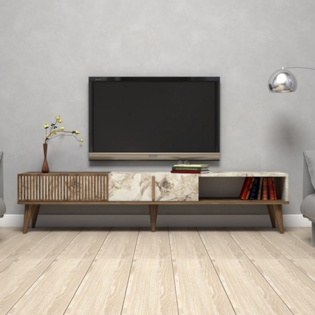 Mueble TV Milan blanco nogal