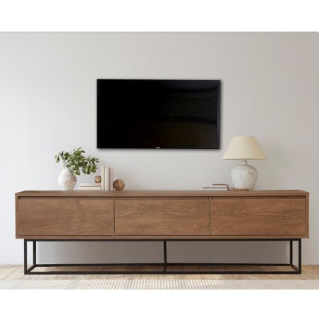 Mueble TV Milo 180 negro nogal - 863SPH5106