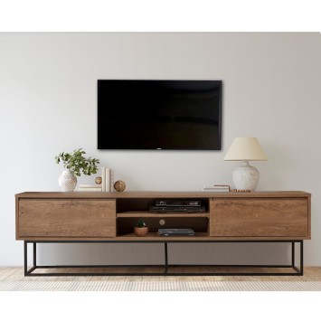 Mueble TV Rodez 180 negro nogal - 863SPH5104