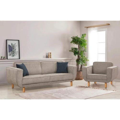 Conjunto sofá cama sillón Lorus Roble Gris