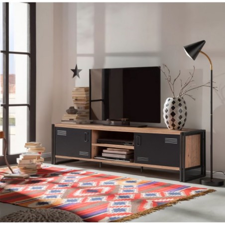 Mueble TV Cosmo Rex pino atlántico negro