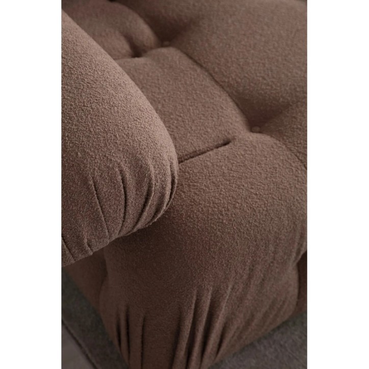 Sofá de 3 plazas Doblo ( L1-Pouffe-1R) Capuchino