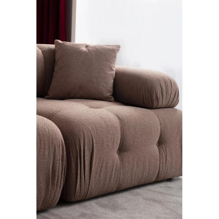 Sofá de 3 plazas Doblo ( L1-Pouffe-1R) Capuchino