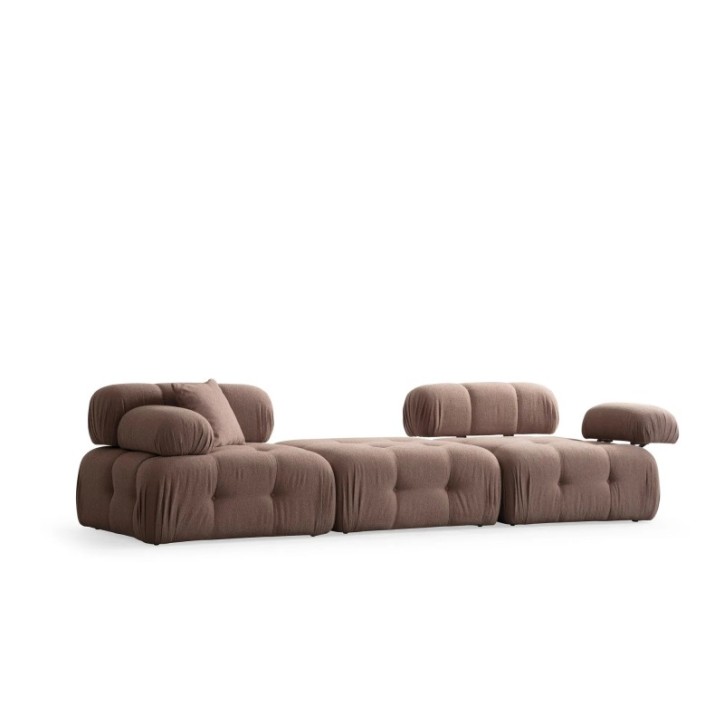 Sofá de 3 plazas Doblo ( L1-Pouffe-1R) Capuchino