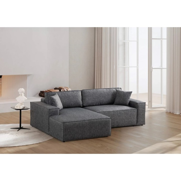 Sofá-cama esquinero Pırlo Corner Izquierda Gris Oscuro