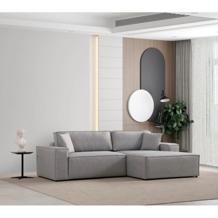 Sofá-cama esquinero Pırlo Corner Derecha Gris Claro