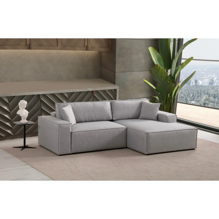 Sofá-cama esquinero Pırlo Corner Derecha Gris Claro