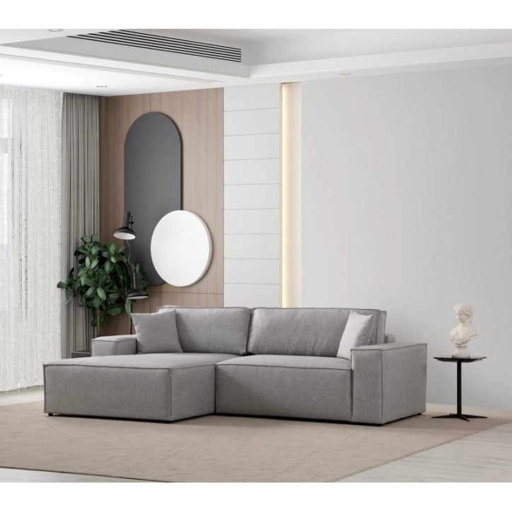 Sofá-cama esquinero Pırlo Corner Izquierda Gris Claro