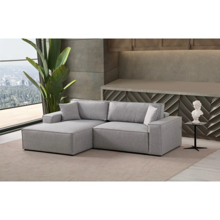 Sofá-cama esquinero Pırlo Corner Izquierda Gris Claro