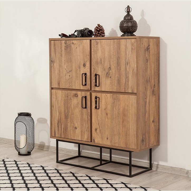 Mueble auxiliar Quantum Solo pino atlántico negro