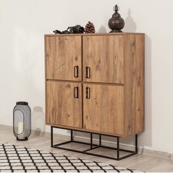 Mueble auxiliar Quantum Solo pino atlántico negro - 863SPH3905