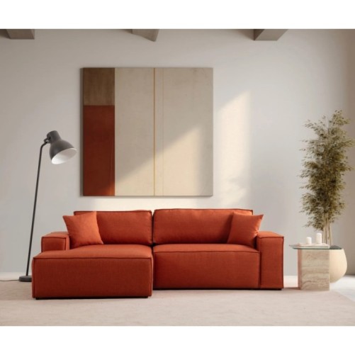 Sofá-cama esquinero Pırlo Corner Izquierda Naranja 8684282469841